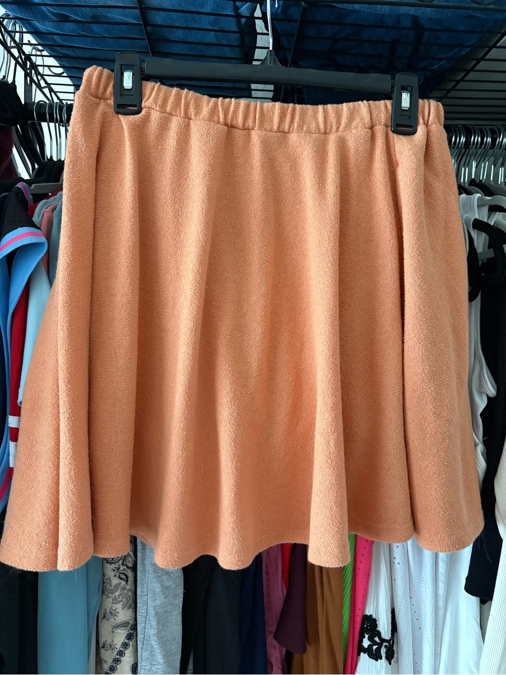 Women's Free People Beach  Peach Terry Cloth A-Line Skirt